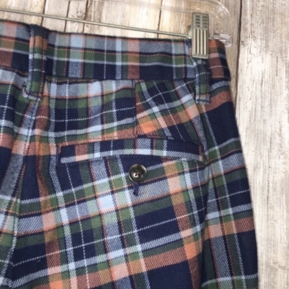 American Eagle Super High Rise Stretch Skinny Blue Plaid Trousers - Picture 4 of 9